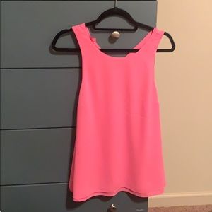 Pink Scalloped sleeveless shirt